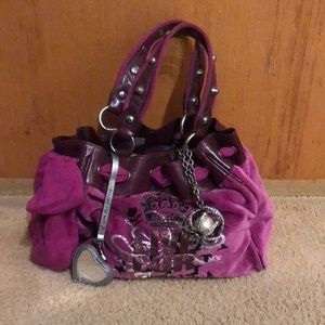 Vintage juicy couture velour hobo style bag